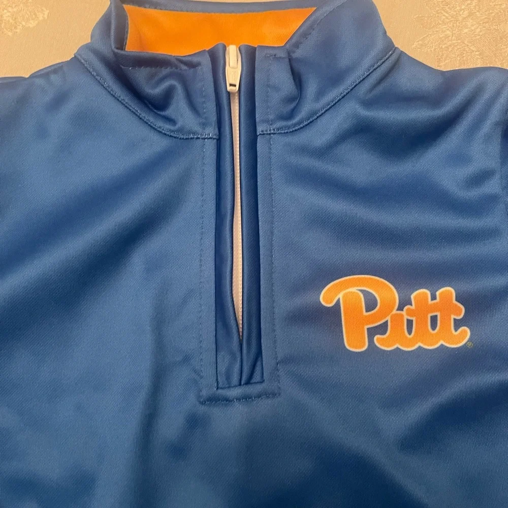 Pittsburgh Panther Vive La Fete Kids Blue Quarter Zip Pullover Size 4 NWT - Picture 4 of 12